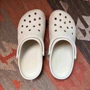 Cream Crocs Color “Bone” Size women’s 8
